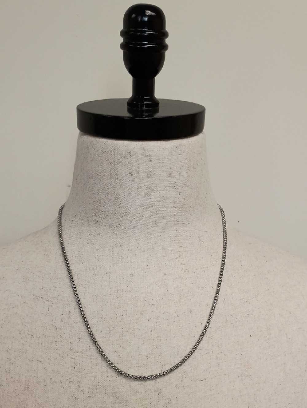 Silver Tone Cable Chain Necklace Minimal Delicate Layering Chain